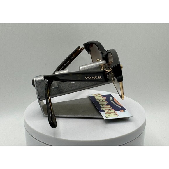 Vintage Y2K Style Sunglasses NOS 2000s Brown Fade Lens Coach HC6098 Black/Gold main image 8